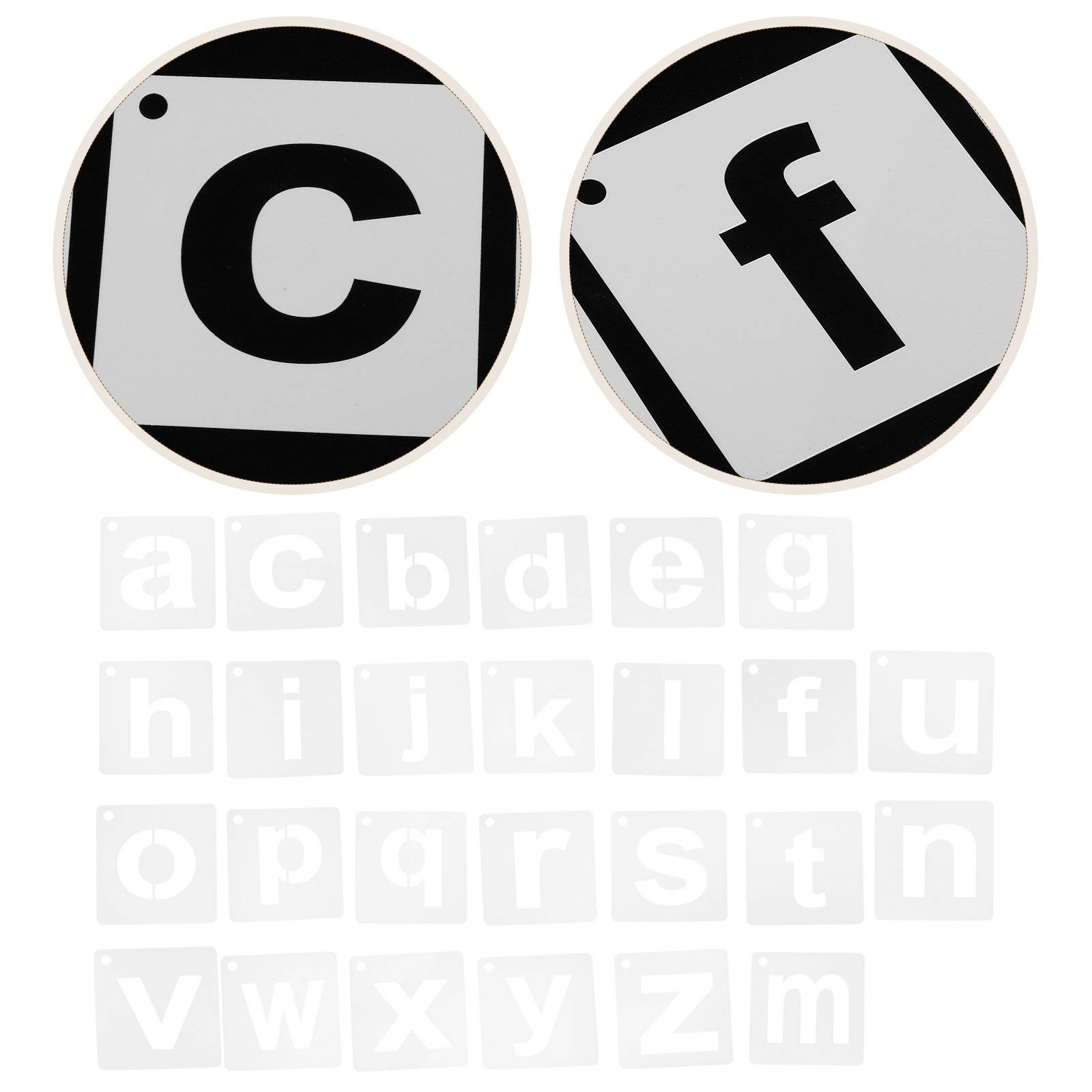 Art Craft Journal - 1Set Reusable A-Z Alphabet Stencil Templates