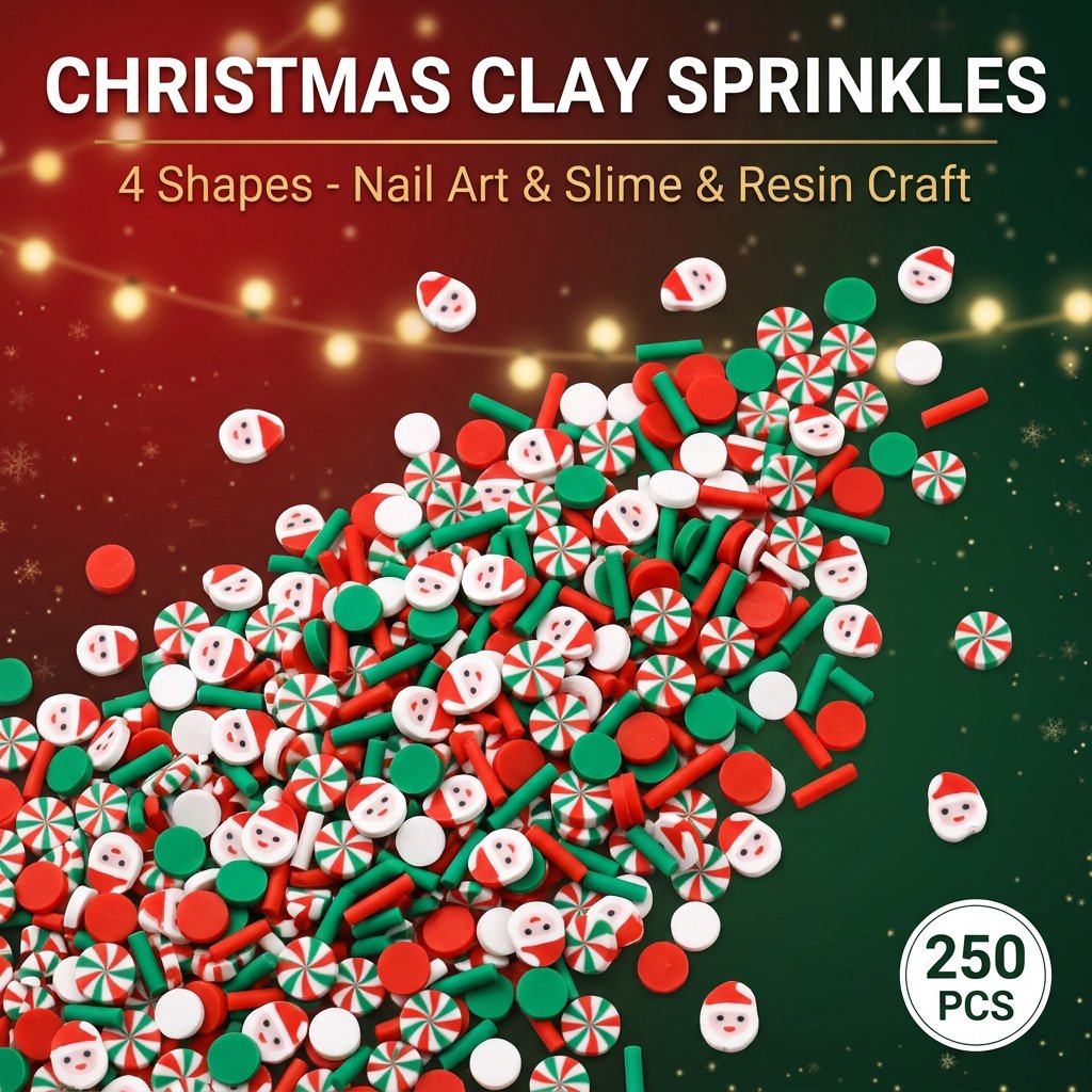 Art Craft Easter - 250pcs Christmas Polymer Clay Sprinkles Santa