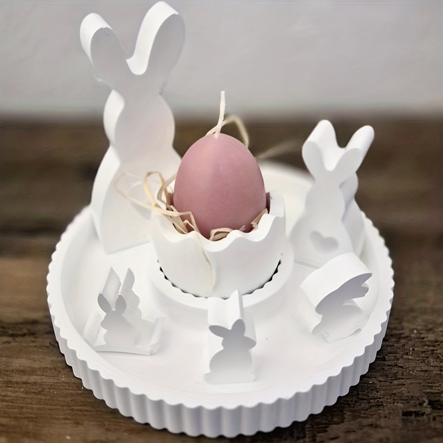 Art Craft Easter - 4pcs Easter Silicone Mold Set: Bunny,