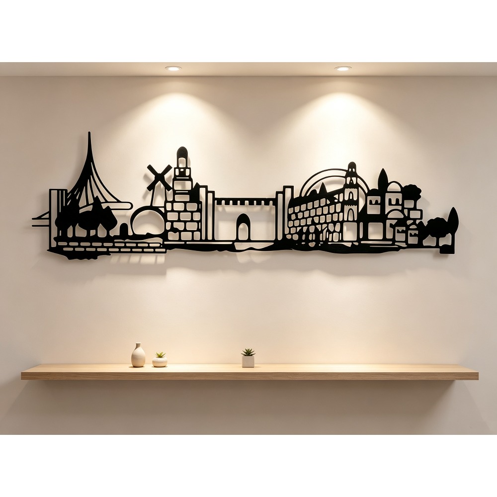 Art & Craft Kids Toys - CIFBUY Metal Wall Art Jerusalem Skyline