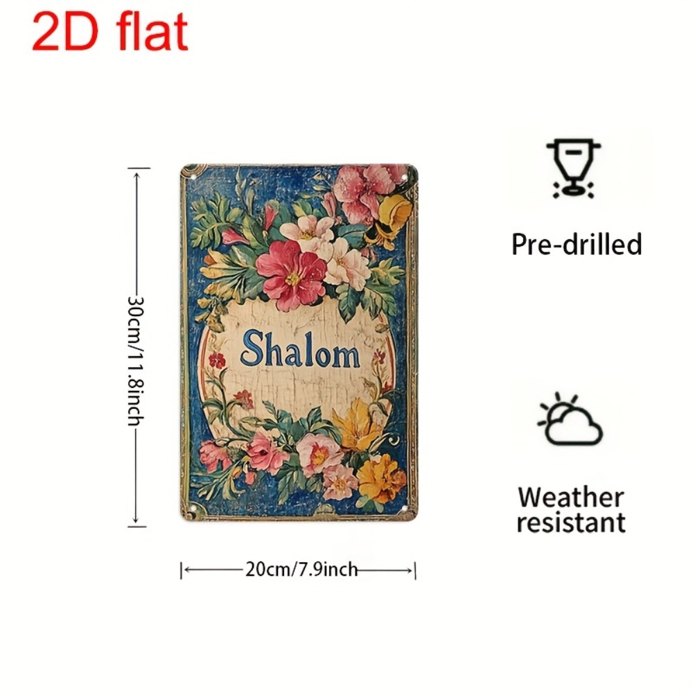 Art & Craft Kids Toys - CIFBUY Vintage Floral Shalom Aluminum Wall