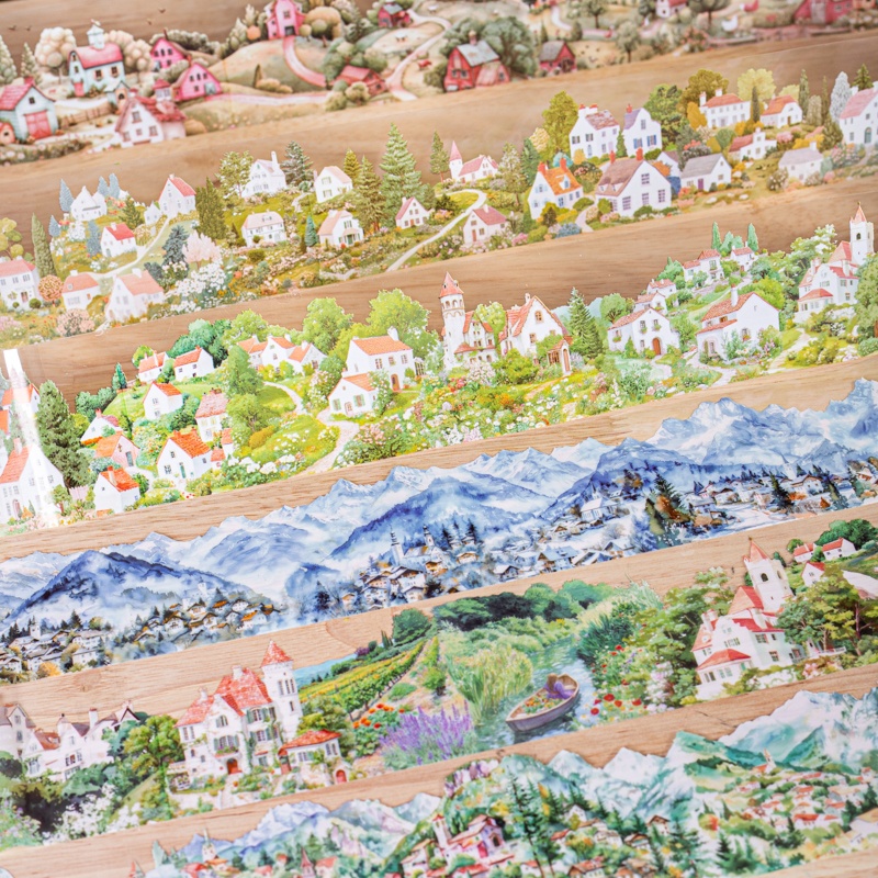 Art Craft Village - 6-roll set 6cm×200cm Village Theme PET