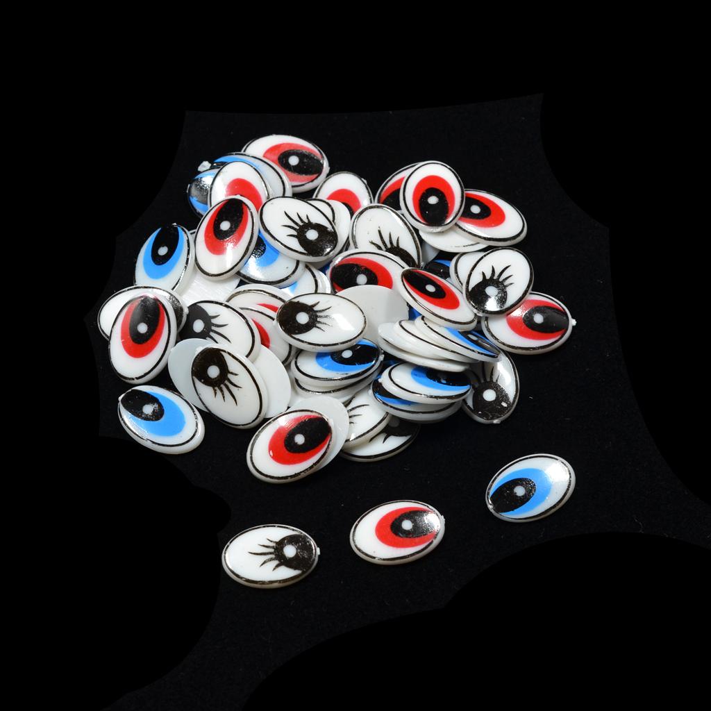 Flat Oval Cartoon Eyes Plastic - Art Craft Toys recension och pris