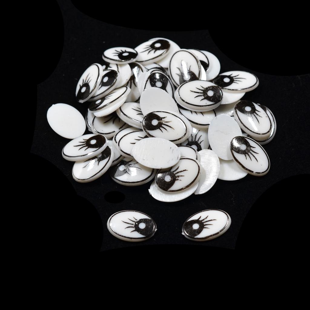 Flat Oval Cartoon Eyes Plastic - Art Craft Toys recension och pris