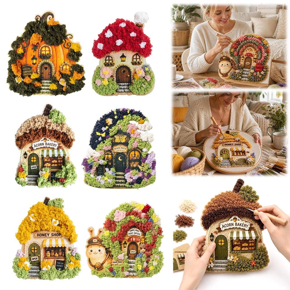 Whimsical Village 3D Fabric Po - Art Craft Village recension och pris