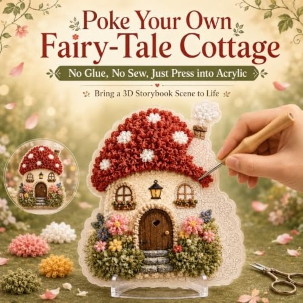 Whimsical Village 3D Fabric Po - Art Craft Village recension och pris