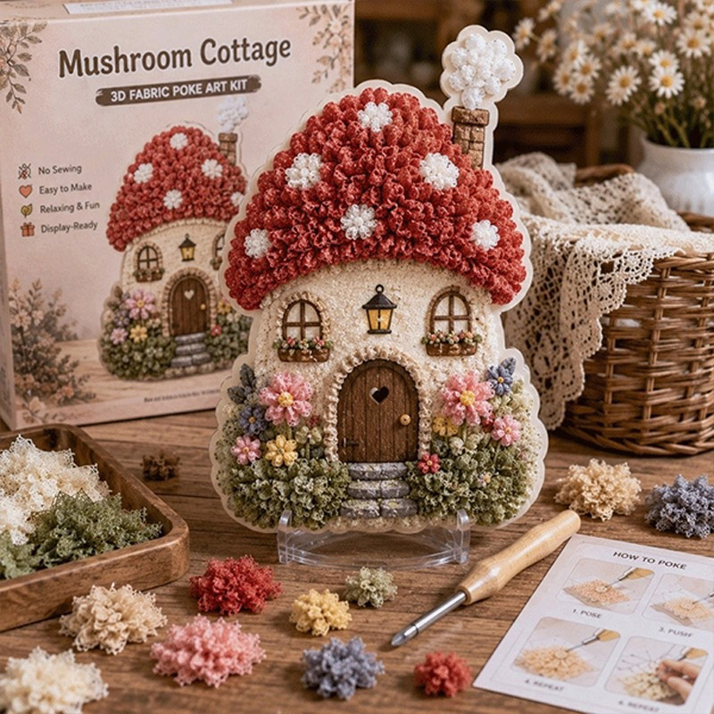 Whimsical Village 3D Fabric Po - Art Craft Village recension och pris