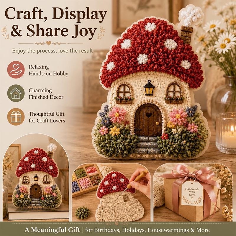 Whimsical Village 3D Fabric Po - Art Craft Village recension och pris