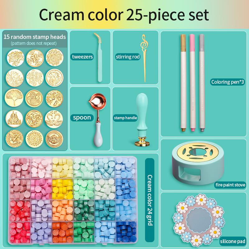 Wax Seal Stamp Set Lacquered S - Batik Wax Kit recension och pris