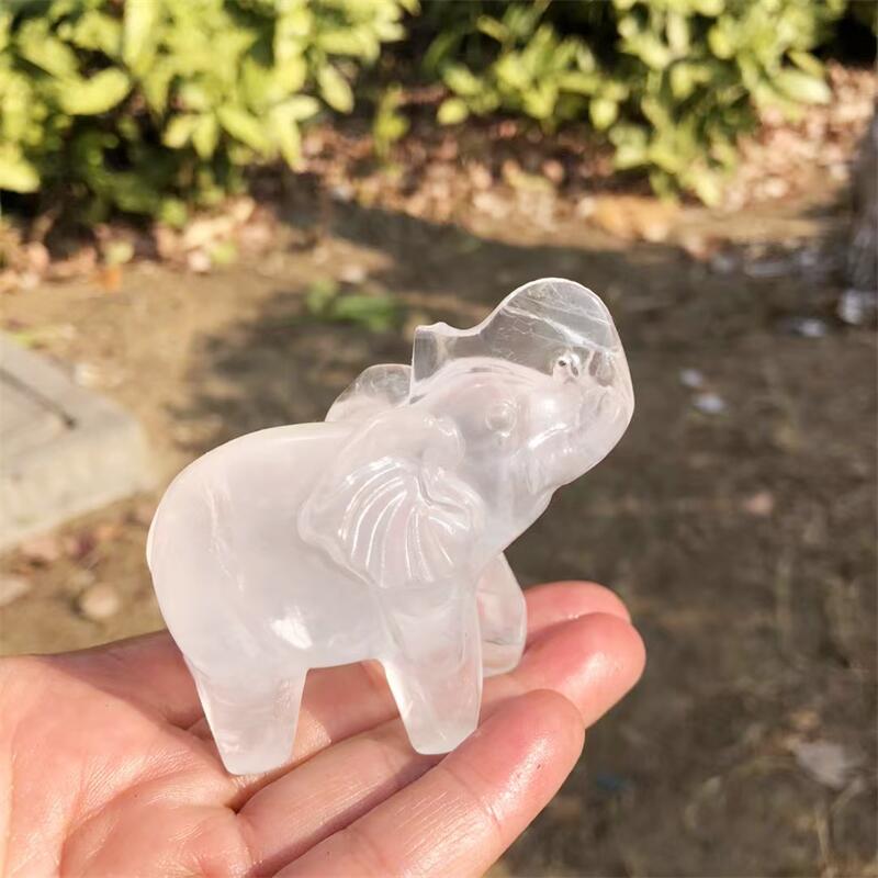 Natural Clear Quartz Elephant  - Art Craft Elephant recension och pris