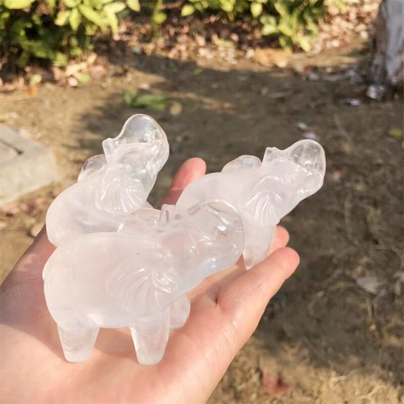 Natural Clear Quartz Elephant  - Art Craft Elephant recension och pris