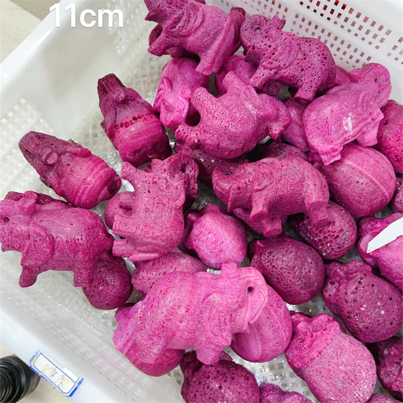 Natural Ruby Elephant Carving  - Art Craft Elephant recension och pris