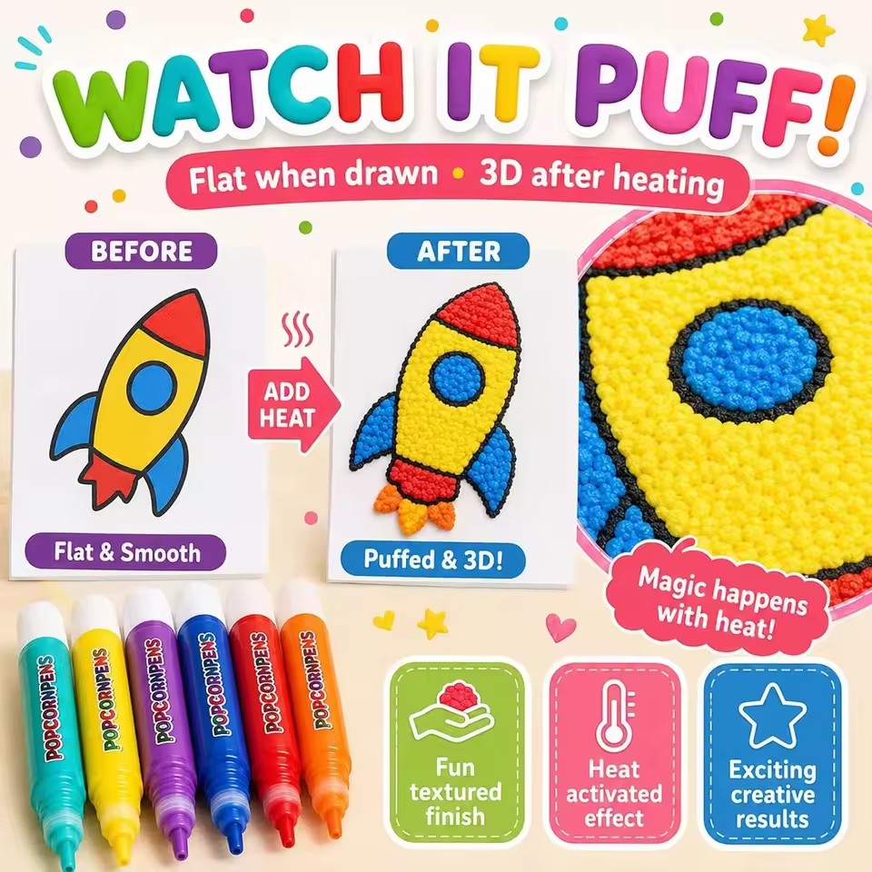 Puffy Popcorn Pen Set, Smooth  - Art Craft Journal recension och pris