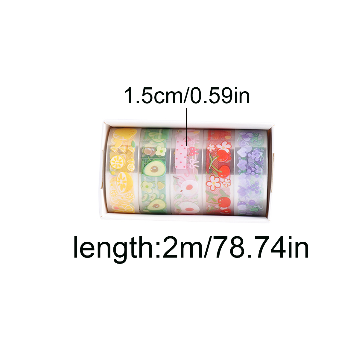 5 Rolls Clear PET Washi Tape S - Washi Tape Rolls recension och pris