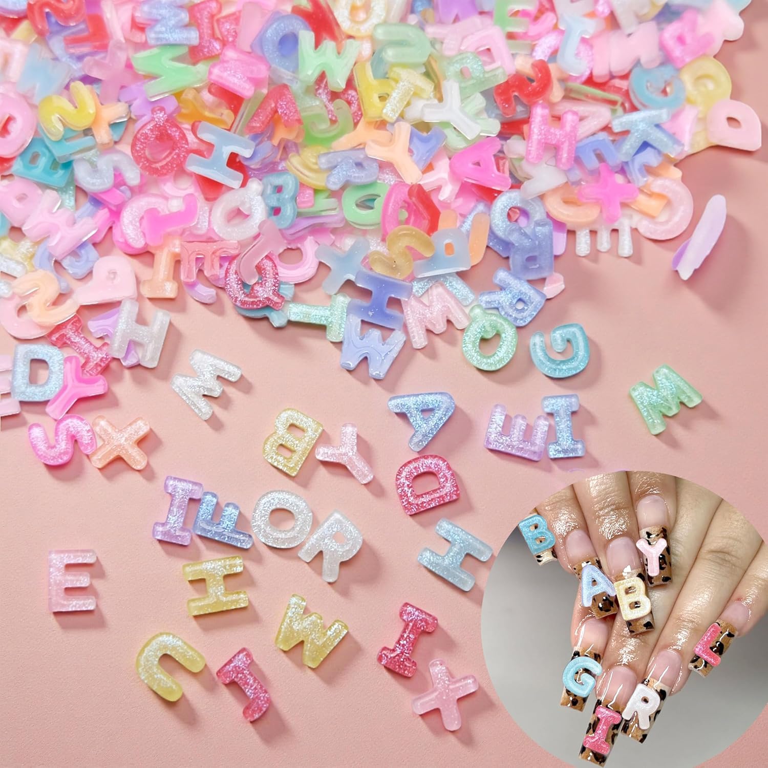 100pcs 3D Colorful Letter Nail - Art And Craft Letter Z recension och pris
