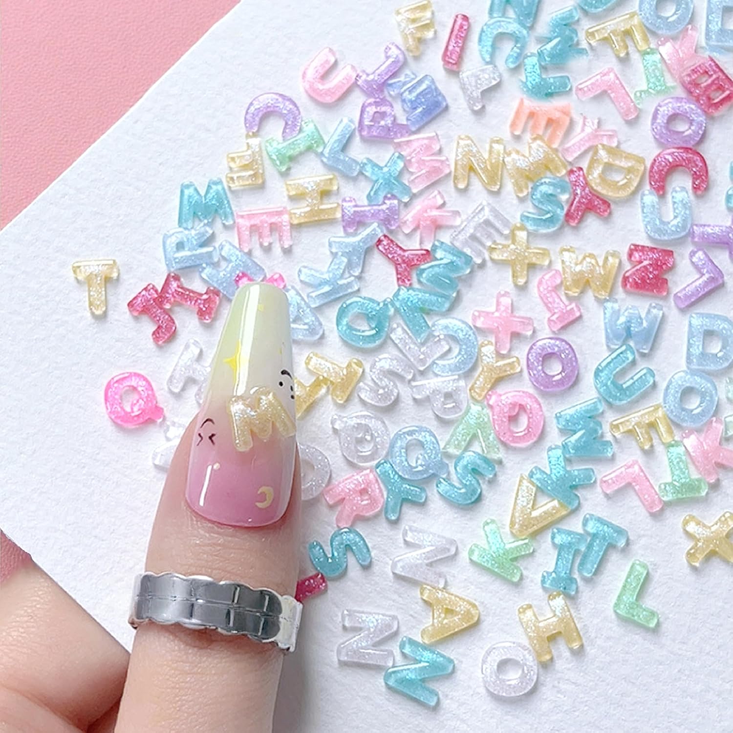 100pcs 3D Colorful Letter Nail - Art And Craft Letter Z recension och pris