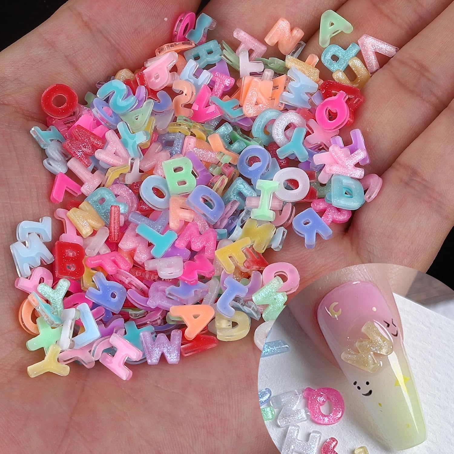 100pcs 3D Colorful Letter Nail - Art And Craft Letter Z recension och pris