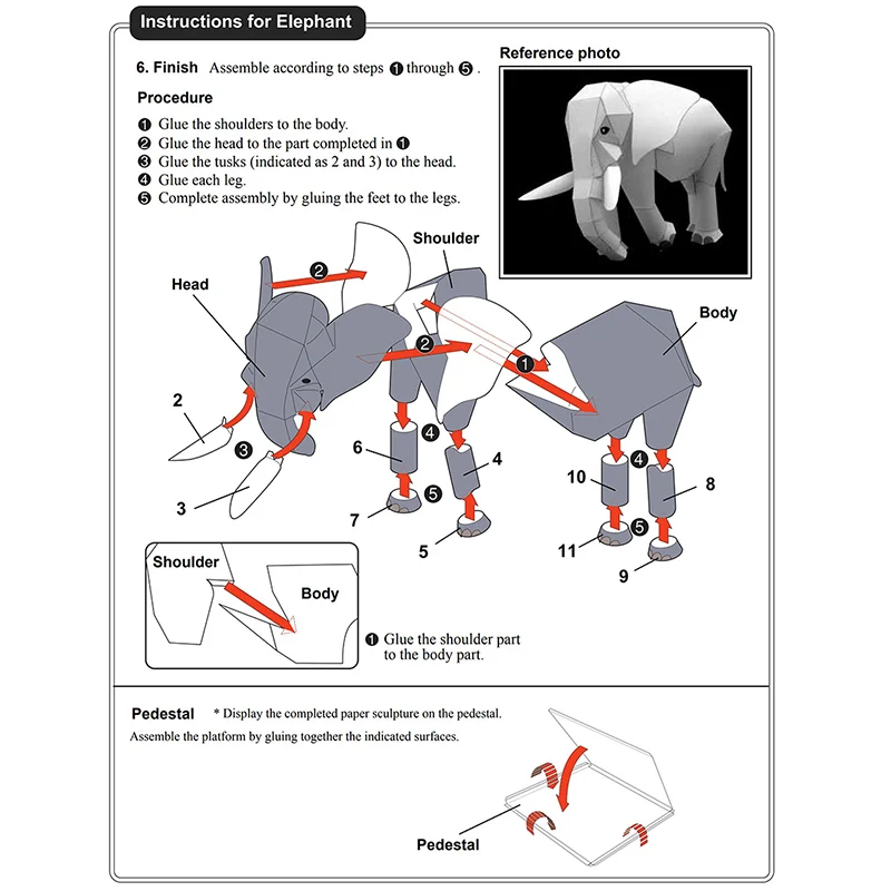African Elephant Origami Art M - Art Craft Elephant recension och pris
