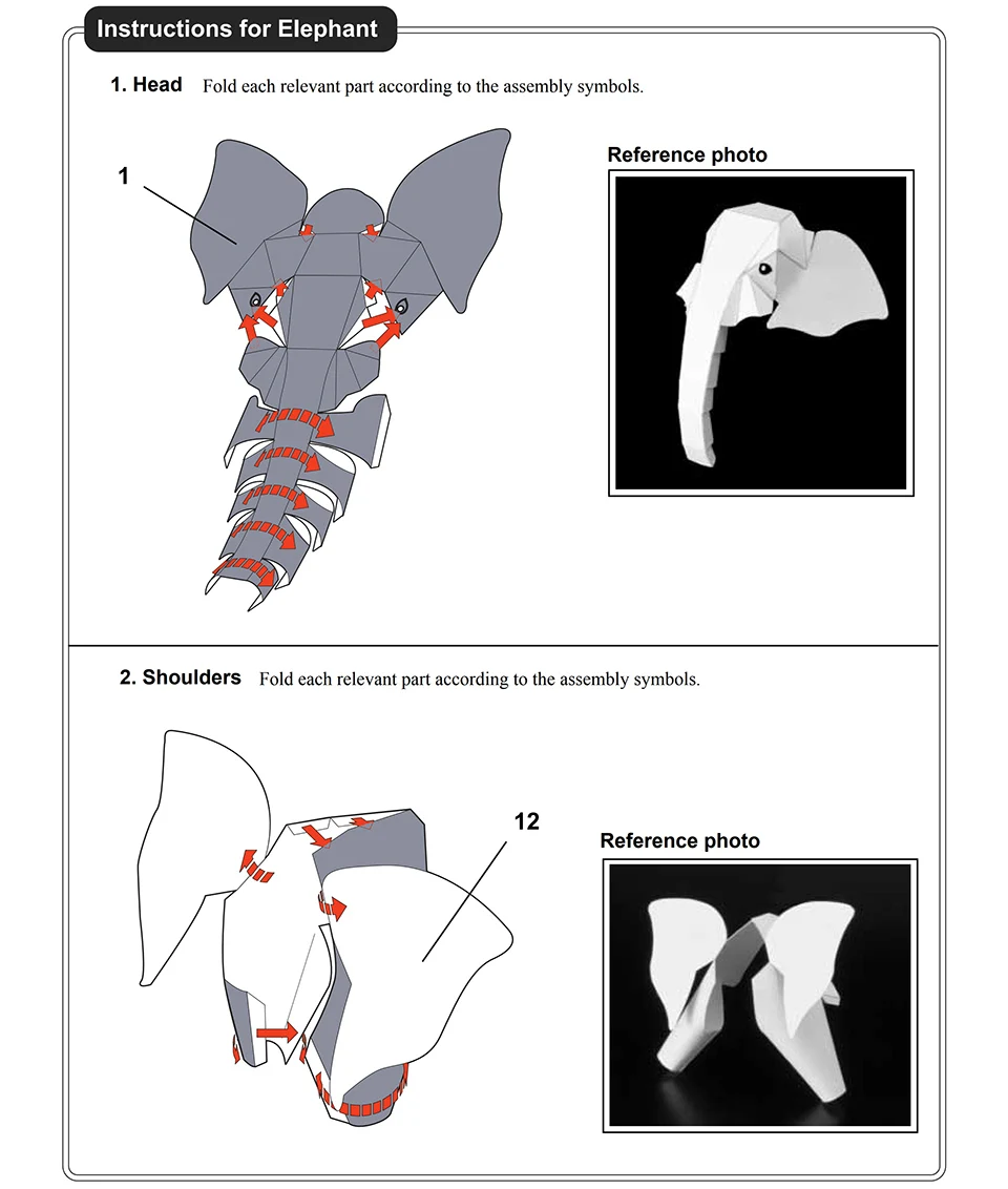 African Elephant Origami Art M - Art Craft Elephant recension och pris