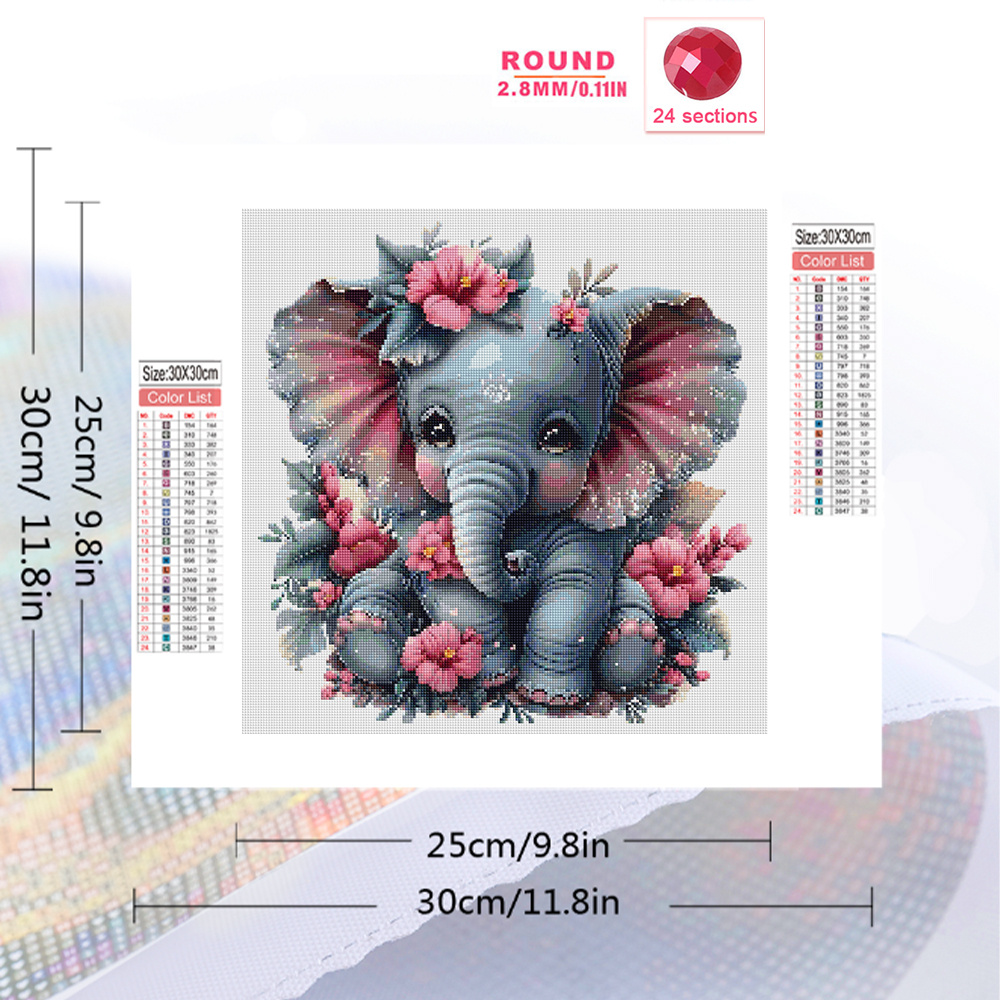 HUACAN Diamond Painting Animal - Art Craft Elephant recension och pris