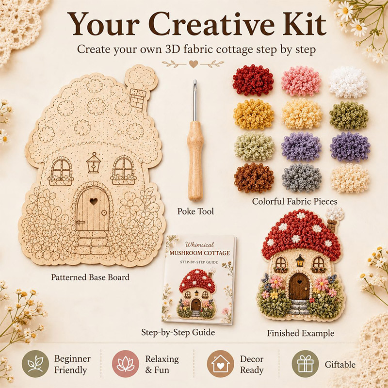 3D Mushroom House Poke Art DIY - Art Craft Us recension och pris