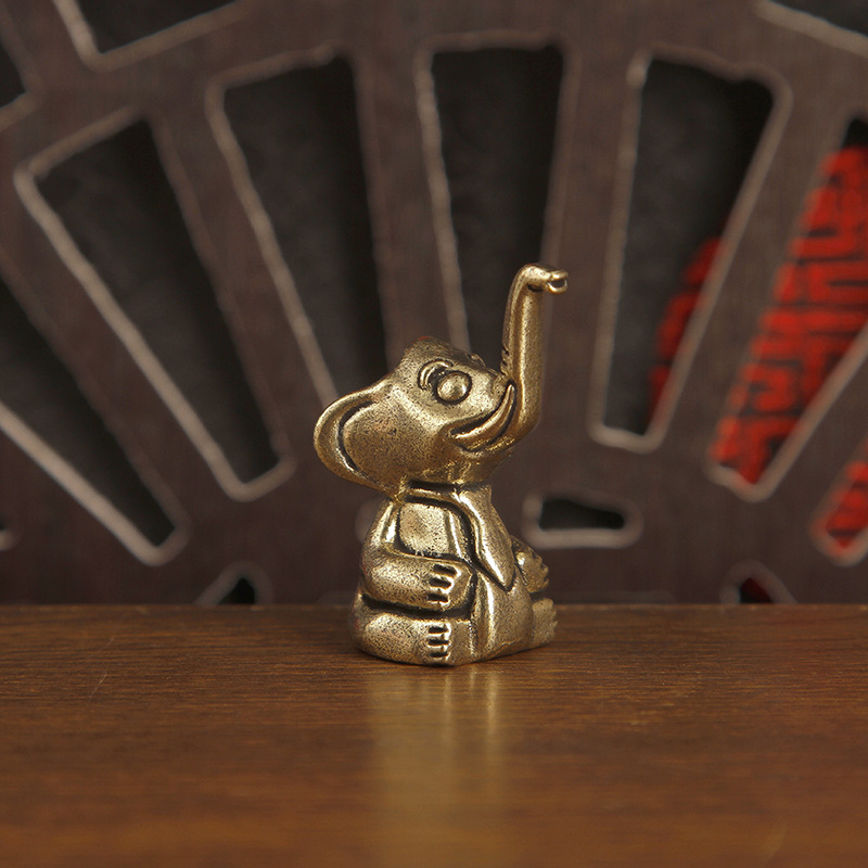 1pc Brass Cute Elephant Trinke - Art Craft Elephant recension och pris