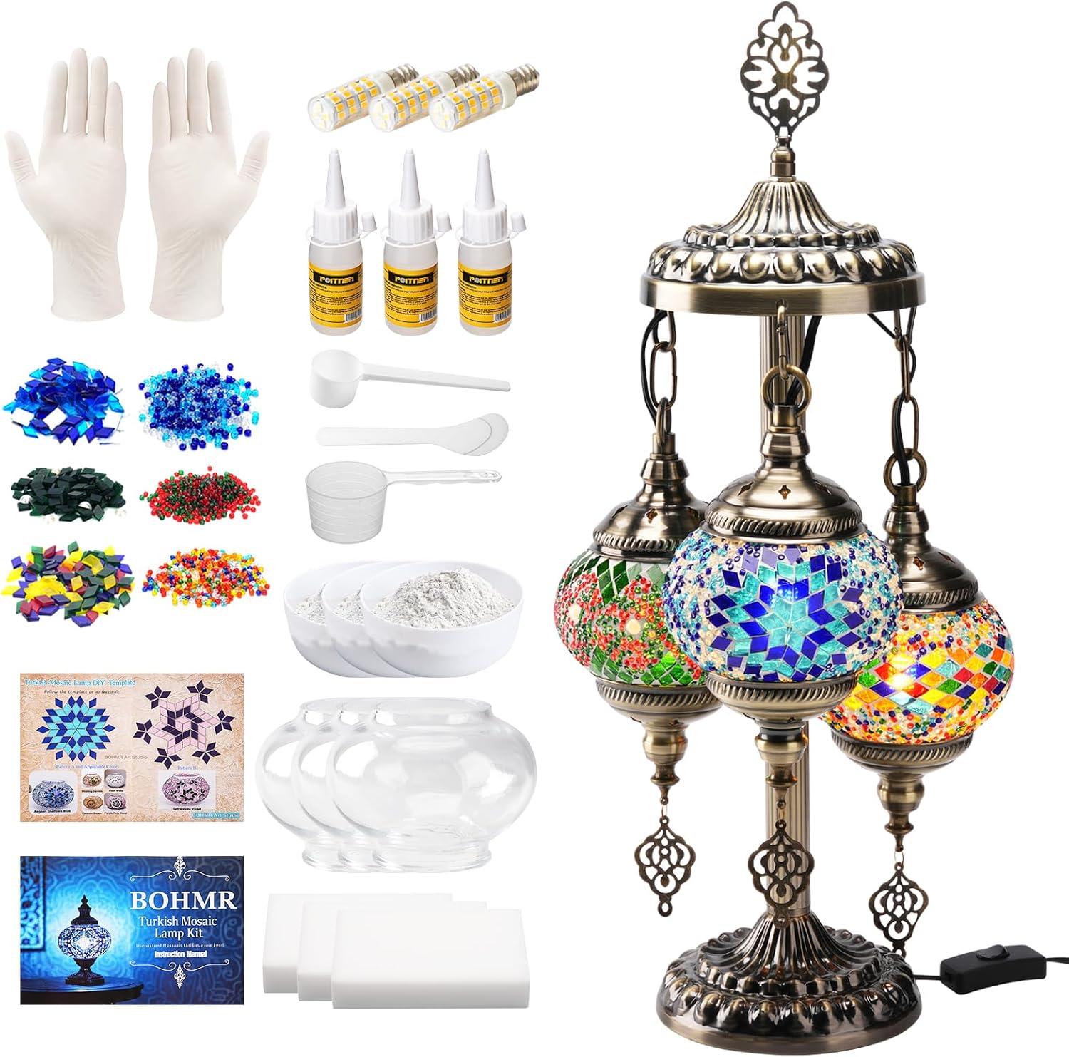 DIY 3 Globe Turkish Mosaic Lam - Art Craft Us recension och pris
