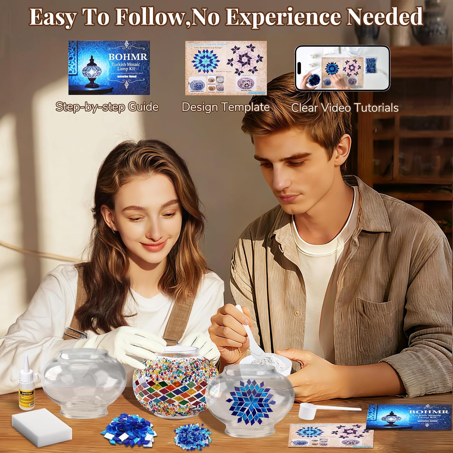 DIY 3 Globe Turkish Mosaic Lam - Art Craft Us recension och pris