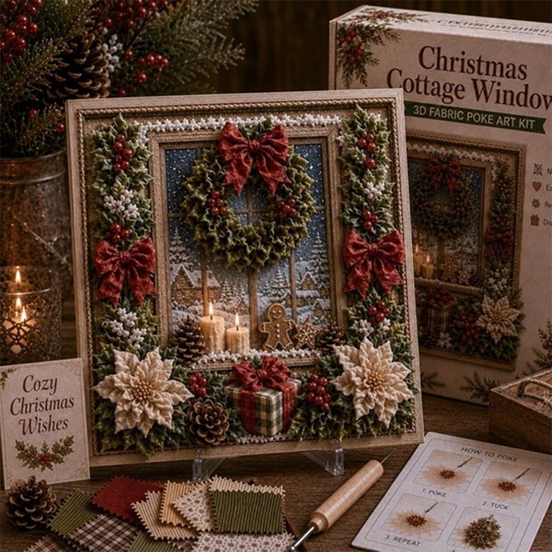 Christmas Fabric Poke Art Kit  - Art Craft Easter recension och pris