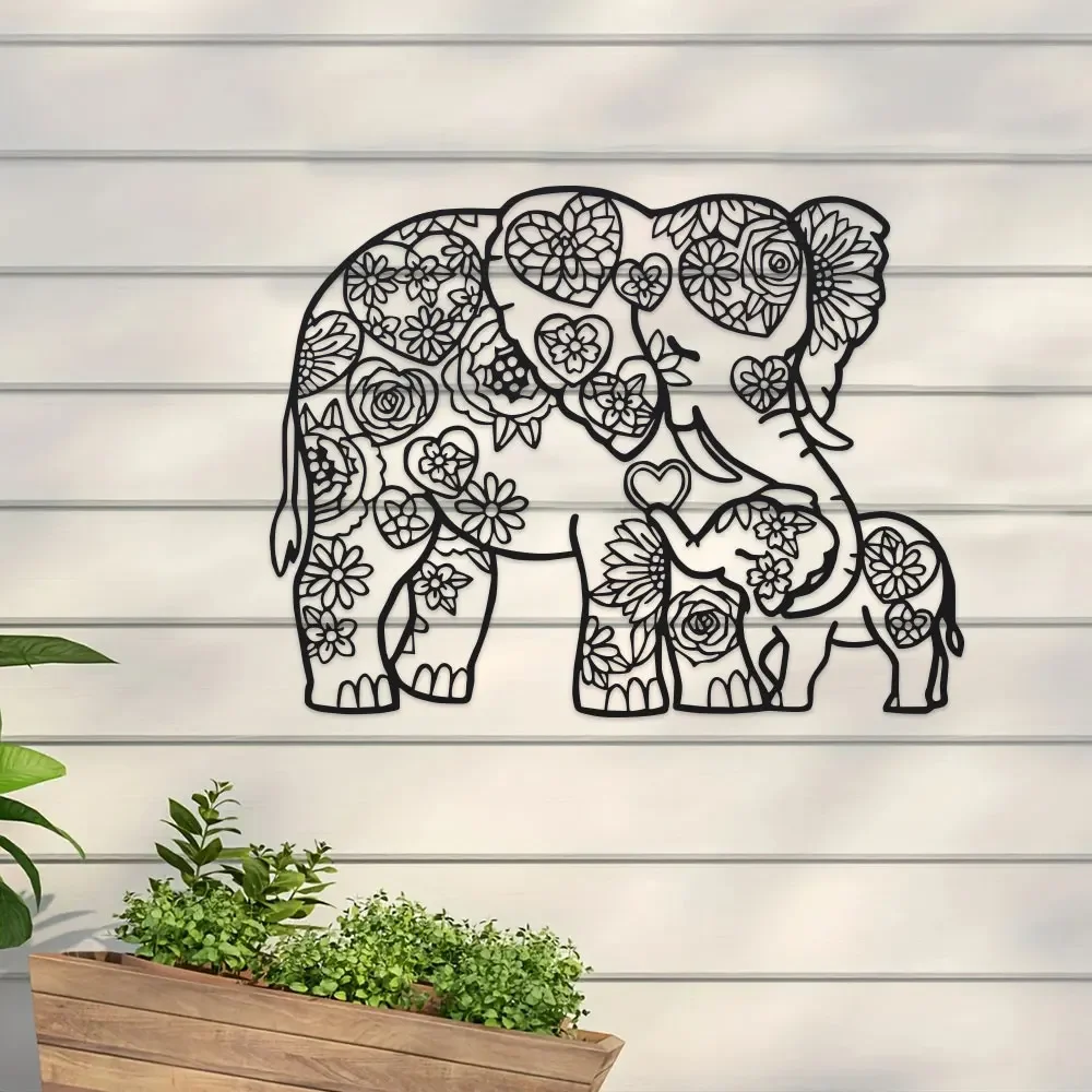 Iron Elephant with Floral Hear - Art Craft Elephant recension och pris
