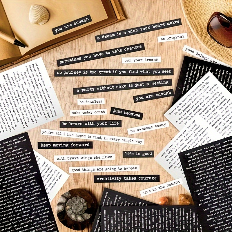 406pcs Inspirational Quote Sti - Art Craft Journal recension och pris
