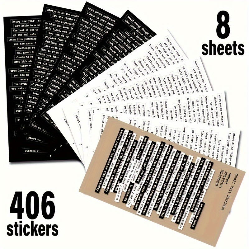 406pcs Inspirational Quote Sti - Art Craft Journal recension och pris