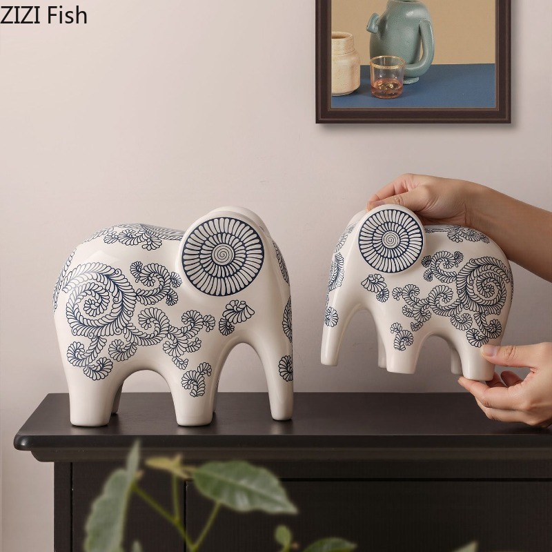 New Chinese Style Ceramic Elep - Art Craft Elephant recension och pris
