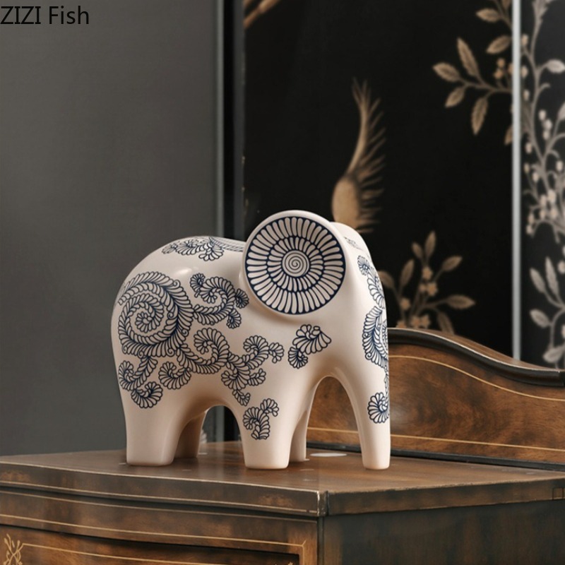 New Chinese Style Ceramic Elep - Art Craft Elephant recension och pris