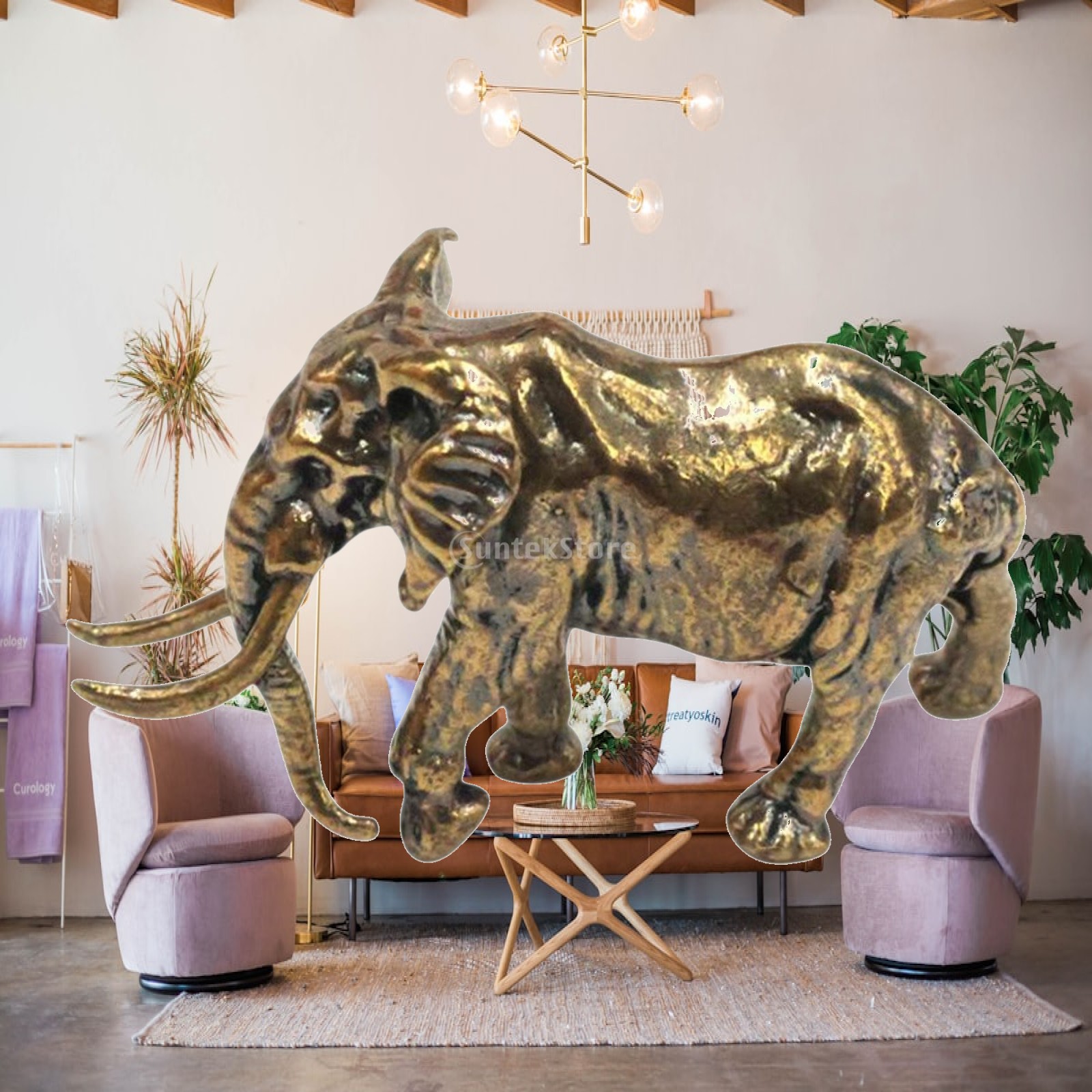 Brass Elephant Ornament Art Cr - Art Craft Elephant recension och pris