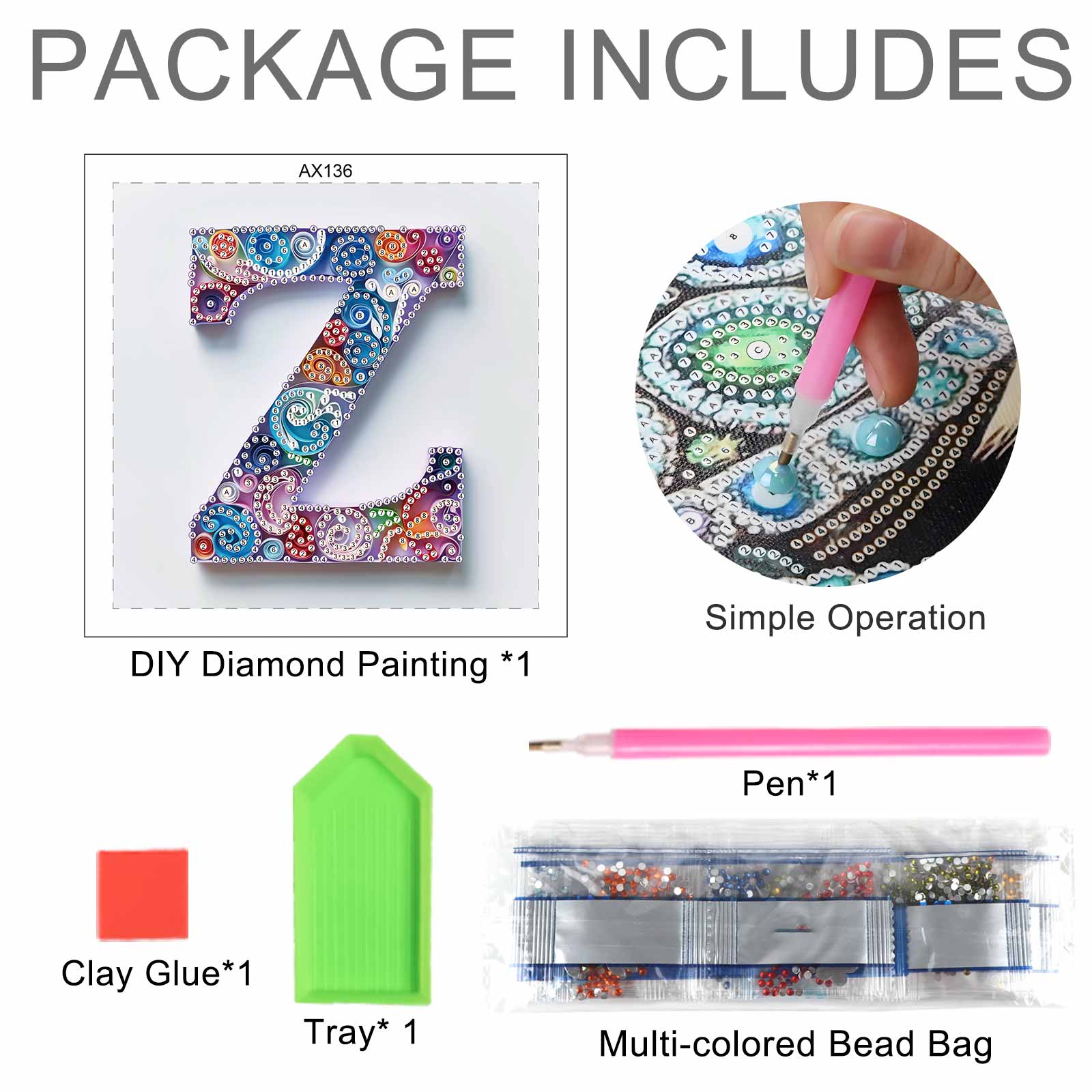 Special Shaped Diamond Art pai - Art And Craft Letter Z recension och pris
