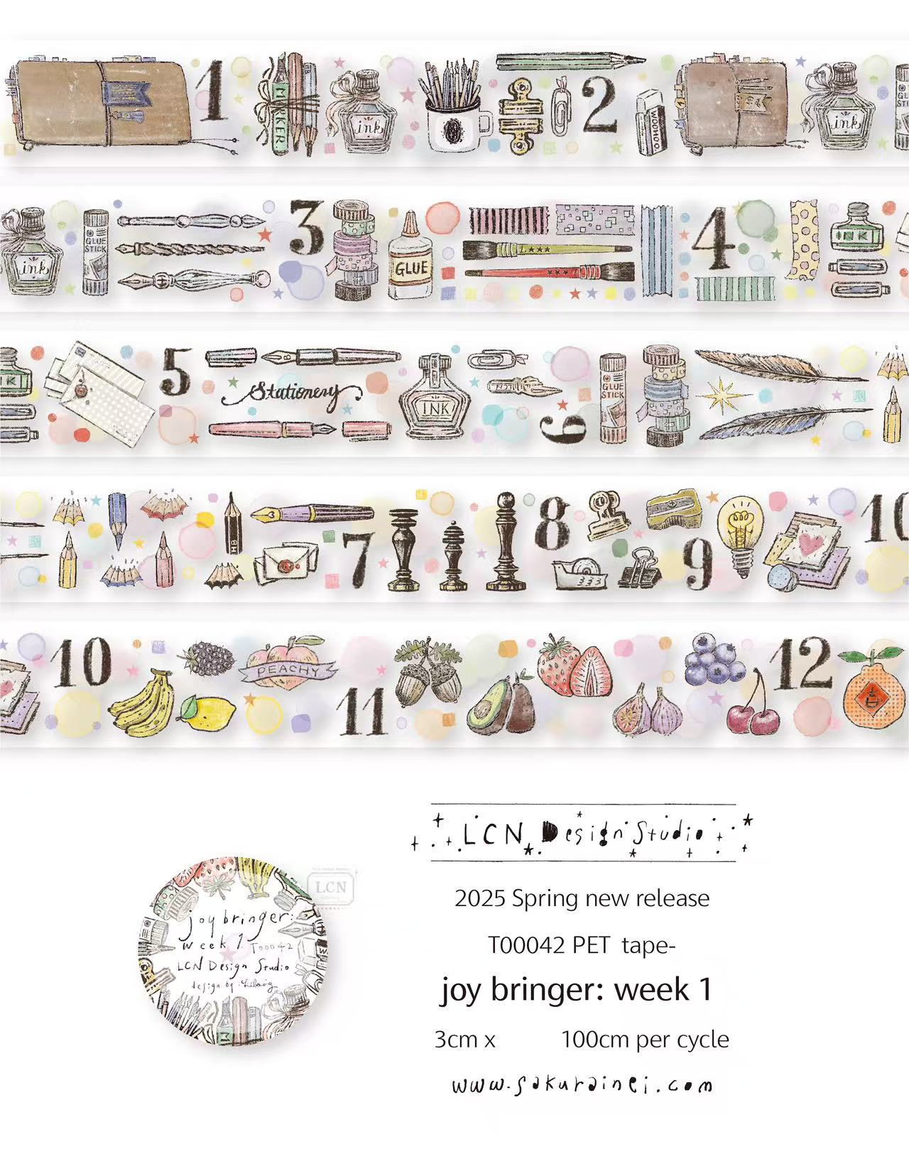 1 Loop LCN Vintage Sticker Clu - Washi Tape Rolls recension och pris