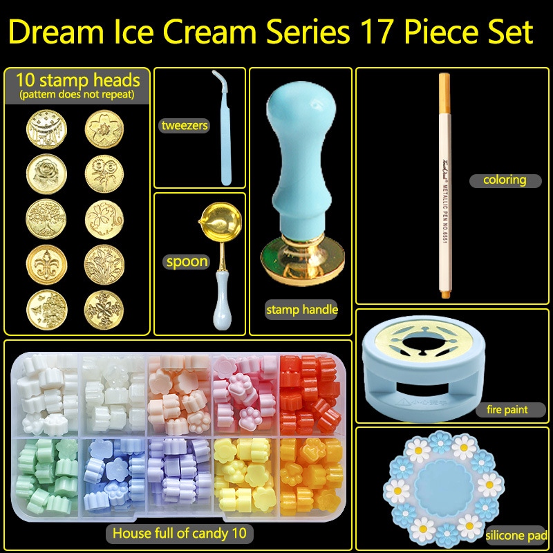 17PC/1Set Wax Seal Stamp Kit L - Batik Wax Kit recension och pris