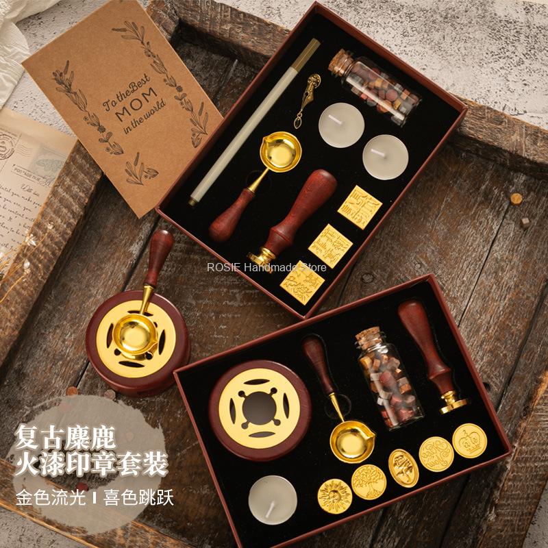 Wax Seal Stamp Set Lacquered S - Batik Wax Kit recension och pris
