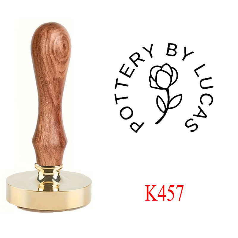 Custom Pottery Stamp for Clay, - Art Craft Logo Design recension och pris