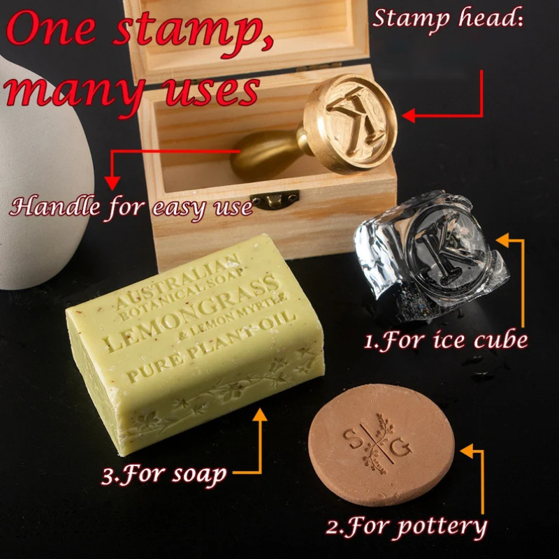 Custom Letter Pottery Stamps P - Art Craft Logo Design recension och pris